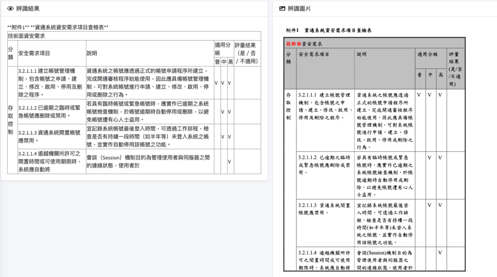 韜睿軟體表格還原